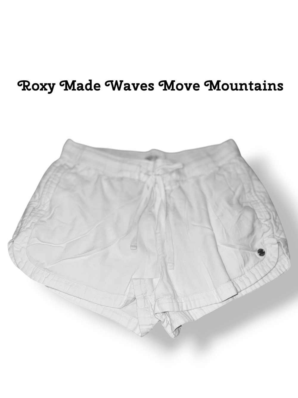 🌼Roxy White Elastic Waist Athletic Shorts